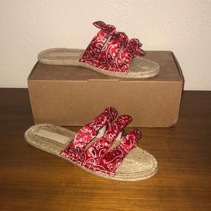 ASOS bandana print espadrille slides